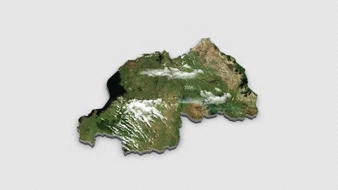 Rwanda 3D Country Map Animation Transparent Alpha Video stock 277630913