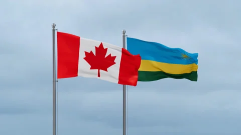 Rwanda and Canada flag Stock-Footage 252025921