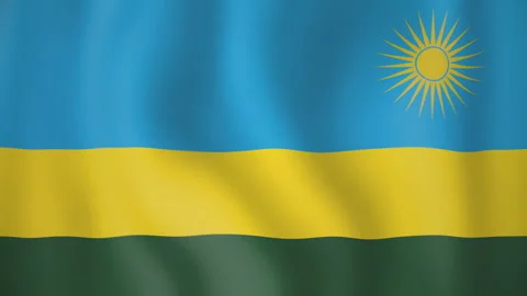 Rwanda animated flag. Seamless loop. 4K Stock-Footage 145454937