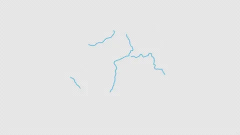 Rwanda Country Line Map Self Drawing Animated Overlay, Alpha 4K Stock Footage 340290466