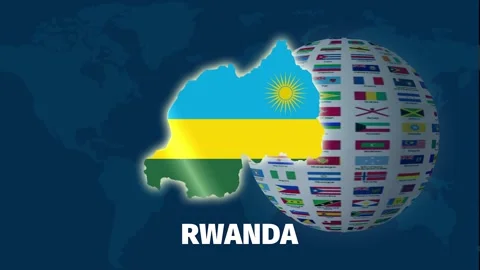 Rwanda Elegant Map Video Animation Stock Footage 328415487