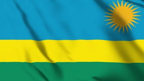 Rwanda Flag 4K Animation Rising Sun in Motion Stock-Footage 313832664