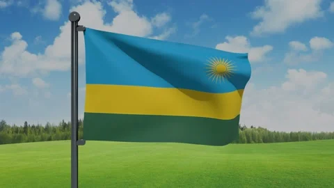 Rwanda Flag Video stock 153255654