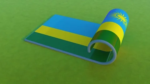 Rwanda Flag Video stock 260714143