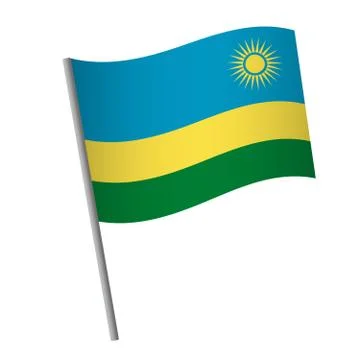 Rwanda flag icon. Stock Illustration