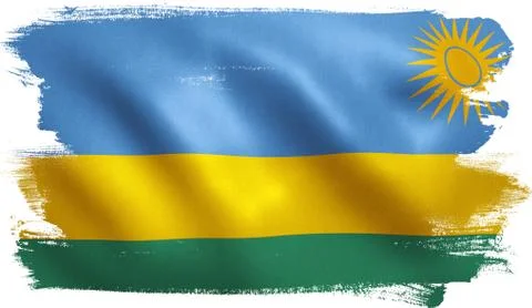 Rwanda Flag Stock Illustration