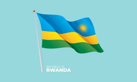 Rwanda flag Stock Illustration