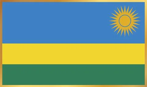 Rwanda Flag Illustration Stock Illustration