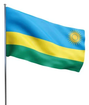 Rwanda Flag Image Stock Illustration