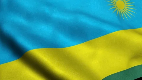 Rwanda Flag Seamless Looping Waving Animation Stock Footage 104340975
