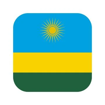 Rwanda flag simple illustration for independence day or election Illustrazione stock