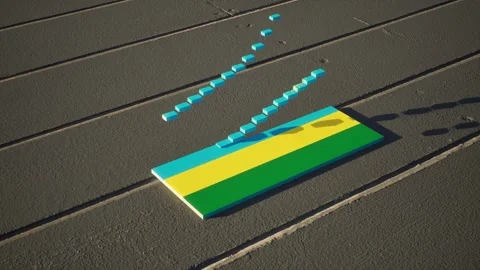 Rwanda Flag - Slow Motion Stock Footage 318874602