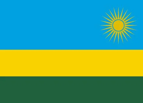 Rwanda flag vector 스톡 일러스트