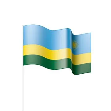 Rwanda flag, vector illustration Stock Illustration