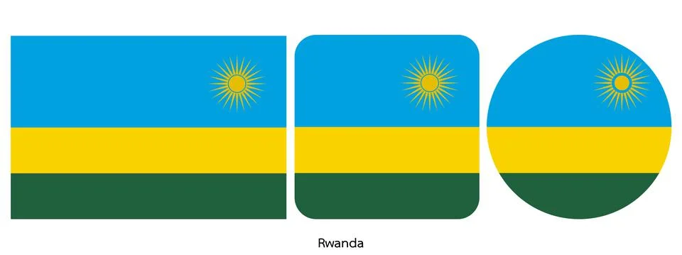 Rwanda flag, vector illustration Stock Illustration
