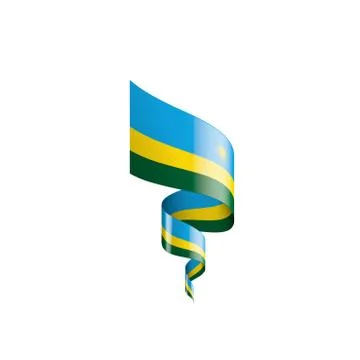 Rwanda flag, vector illustration on a white background Stock Illustration