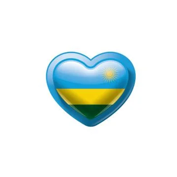 Rwanda flag, vector illustration on a white background Stock Illustration