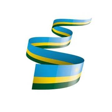 Rwanda flag, vector illustration on a white background Stock Illustration