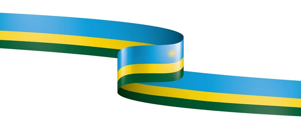 Rwanda flag, vector illustration on a white background Stock Illustration