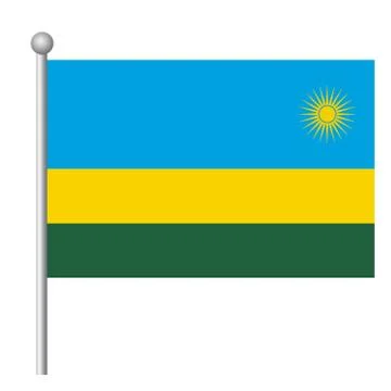 Rwanda flag vector template background realistic copy Stock Illustration