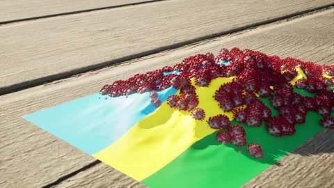 Rwanda Flag - Virus Growth Stock Footage 320248641