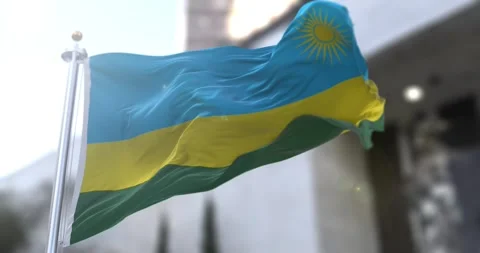 Rwanda-flag-waving-seamless-loop-4k-60fps Stock Footage 332145274