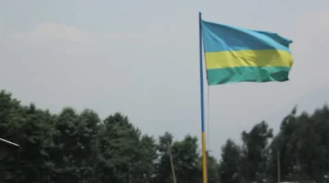 Rwanda flag in wind Stock Footage 21677492