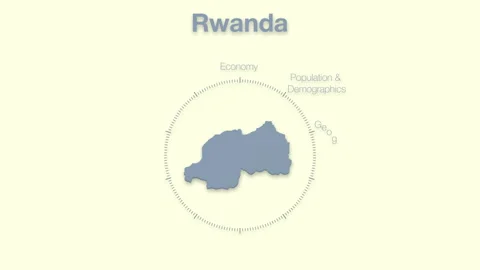 Rwanda Guinea MAP revealingmotion graphics data elements Stock Footage 339860939