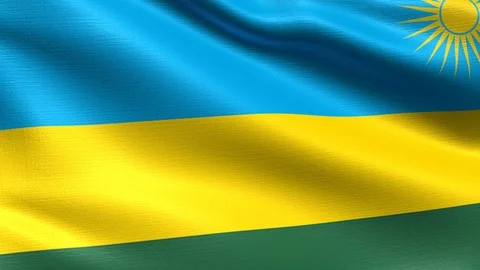 Rwanda Looping Flag 4K, Seamless looping with highly detailed fabric texture Stock Footage 106835499