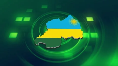 Rwanda Map and Flag Background Stock Footage 344029649