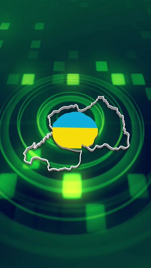 Rwanda Map and Flag Background Stock-Footage 347126492