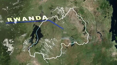 Rwanda Map Animation Stock Footage 273876754