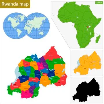 Rwanda map Stock Illustration