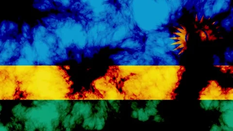 Rwanda national flag background animation Stock-Footage 291617543