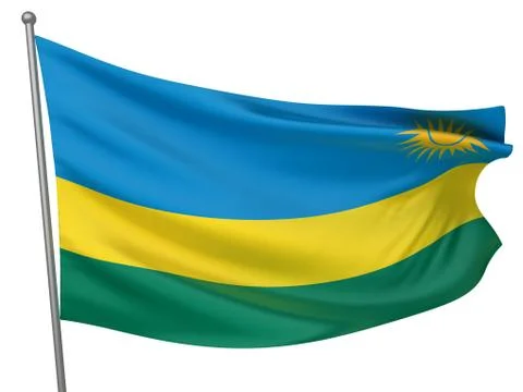 Rwanda national flag Stock Illustration