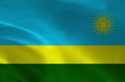 Rwanda National Flag Waving Loop - Realistic 4K Background for News, Herita.. Stock Footage 328364003