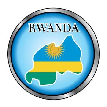Rwanda Round Button Stock Illustration