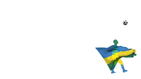 Rwanda soccer player kicks  through himself Stock Footage 108857646