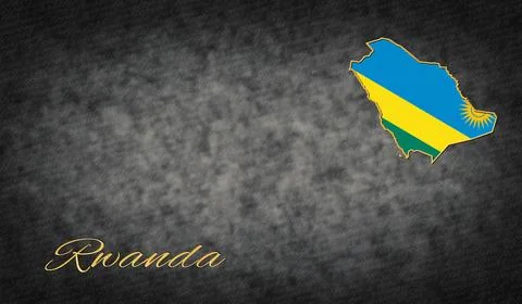 Rwanda Symbols, Map of Rwanda Stock Illustration