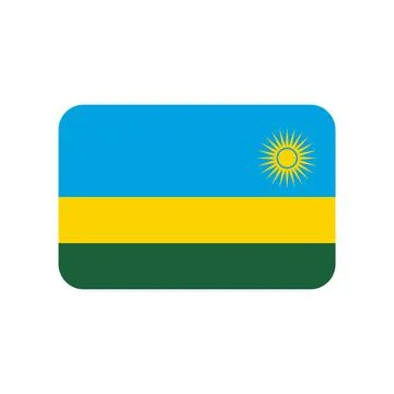Rwanda vector flag isolated on white background Stock Illustration
