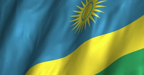 Rwanda waving flag 4K Video stock 51372427