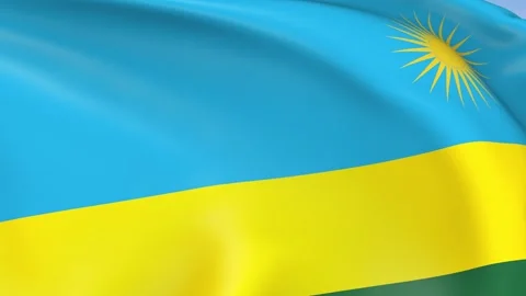 Rwanda Waving Flag Background Loop Stock Footage 317845116