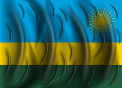 Rwanda wind flag Ilustración de archivo