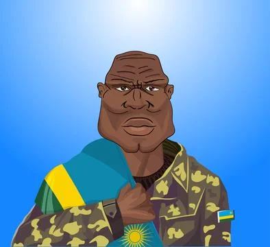 Rwandan soldier Stock Illustration