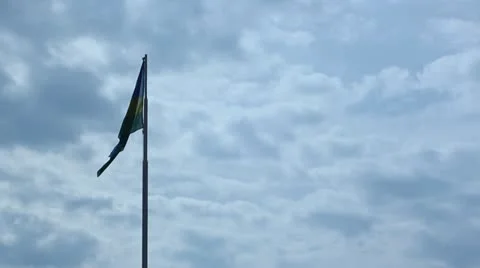 Rwandian flag blowing in the wind Stock Footage 21672266