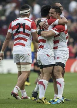 RWC15: Pool B: Samoa 5 Japan 26 - 03 Oct 2015 Stock Photos