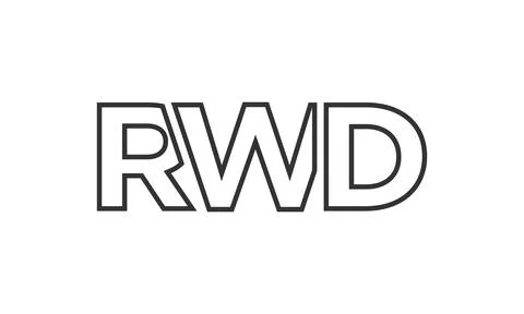 RWD logo design template with strong and modern bold text. Initial based ve.. 스톡 일러스트