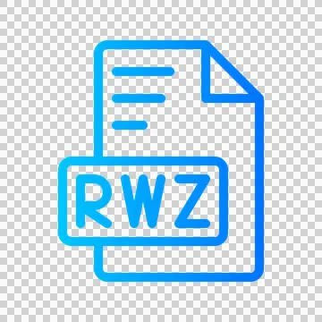 Rwz Document file picture gradient icon. format file type icons symbol. Illustrazione stock