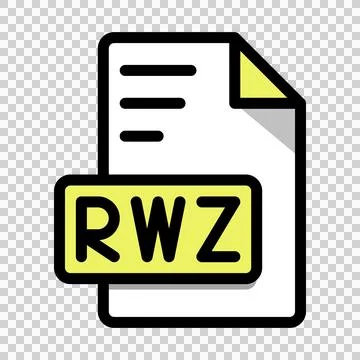 RWZ File Format Icon. type file extension, Editable Bold Outline With Color イラスト素材