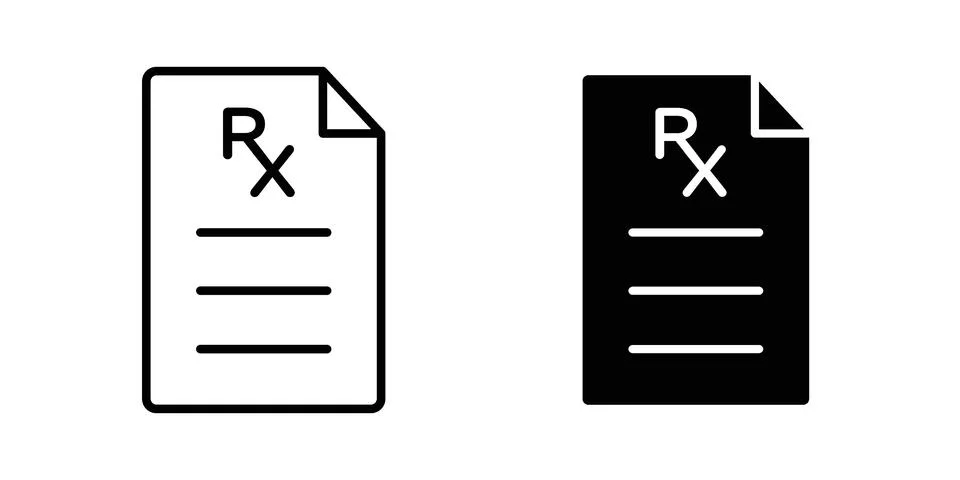 RX icon illustration vector, icon set for apps Stock Illustration